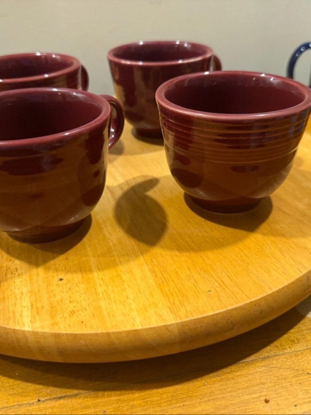 Fiesta Cinnabar Teacup Set of 4 HLC USA Homer Laughlin
